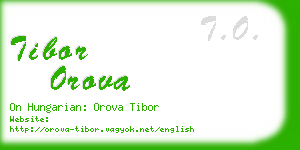 tibor orova business card